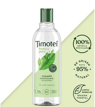 Timotei – Bio-Grüntee-Reinigungsshampoo – Fettiges Haar