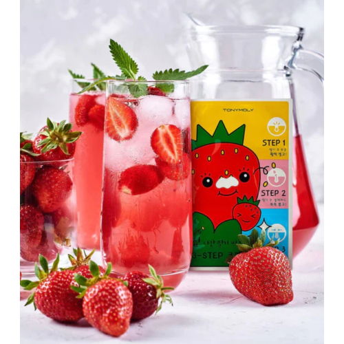 Tonymoly - Packung mit 3 Nasenpflastern Runaway Strawberry Seeds
