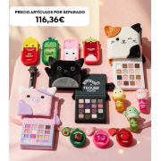 Trouble Maker x Squishmallows - Komplette Sammlung Limitierte Edition - 14 Produkte: 3 Lidschattenpaletten + Wimperntusche + 3 Lippenöle + 3 Lippenglosse + 4 Gesichtssprays