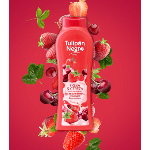 Tulipán Negro – *Gourmand Intensity* – Badegel 650 ml - Fresa & Cereza