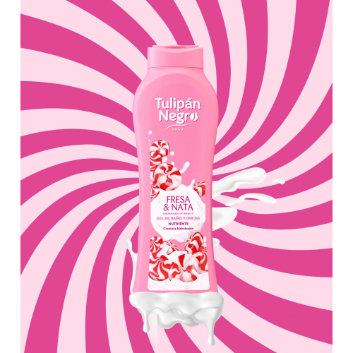 Tulipán Negro – *Gourmand Intensity* – Badegel 650 ml - Fresa & Nata