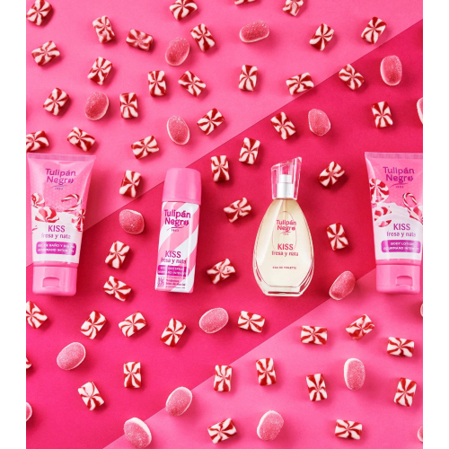 Tulipán Negro - *Gourmand Intensity* – Geschenkset – Kiss Erdbeere und Sahne