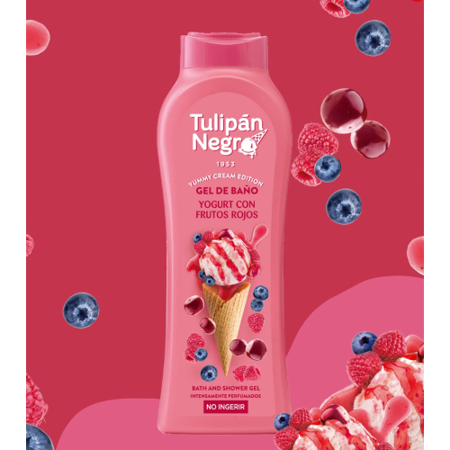 Tulipán Negro - *Yummy Cream Edition* – Badegel 650 ml – Yogurt con Frutos Rojos