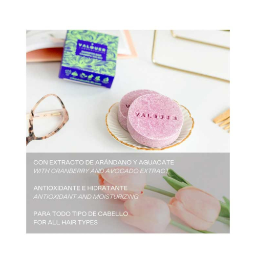 Valquer - Festes Shampoo Luxe - Cranberry- und Avocado-Extrakt