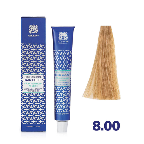 Valquer – Professionelle Haarfärbecreme – 8,00: Hellblond