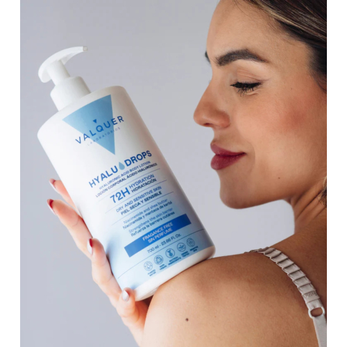 Valquer - 72h Feuchtigkeitsspendende Körperlotion Hyaludrops - Parfümfrei
