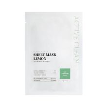 Village 11 Factory - *Active Clean* – Feuchtigkeitsspendende und aufhellende Gesichtsmaske Sheet Mask Lemon