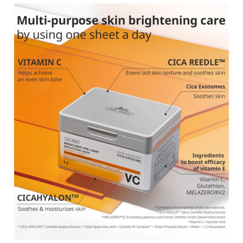 VT Cosmetics - Gesichtsmasken Reedle Shot Vita-Light - 30ea