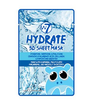 W7 - 3D-Papier-Gesichtsmaske - Hydrat
