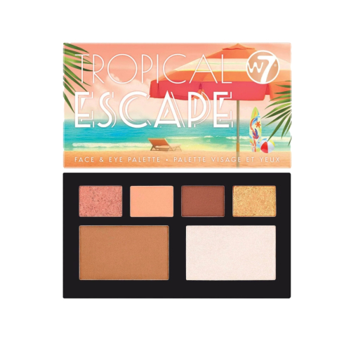 W7 - Gesichts- und Lidschattenpalette Tropical Escape - Hell-Mittel