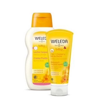 Weleda - Packung Shampoo und Duschgel + Baby-Körpermilch