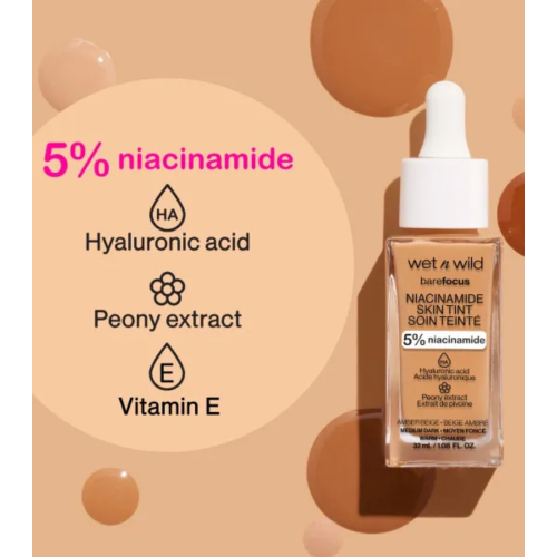 Wet N Wild – Foundation Bare Focus Niacinamide Skin Tint - Light Medium