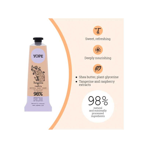 Yope – Handcreme mit Mandarine und Himbeere
