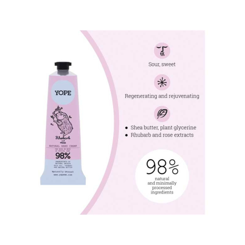 Yope – Handcreme mit Rhabarber und Rose