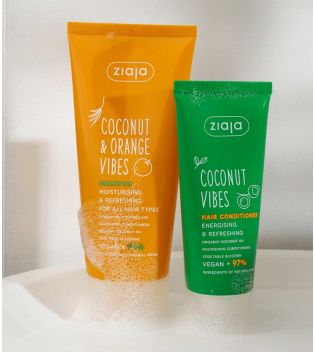 Ziaja - *Coconut and Orange Vibes* – Feuchtigkeitsspendendes und erfrischendes Shampoo – Alle Haartypen