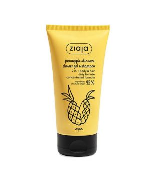 Ziaja - Duschgel und 2 in 1 Shampoo mit Koffein - Ananas