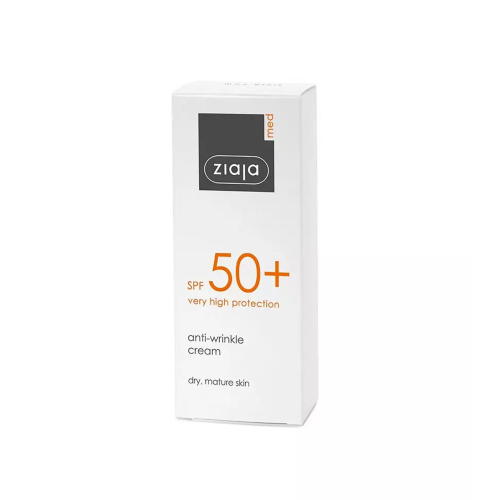 Ziaja Med – Anti-Falten-Sonnenschutzcreme SPF50+ – Trockene und reife Haut