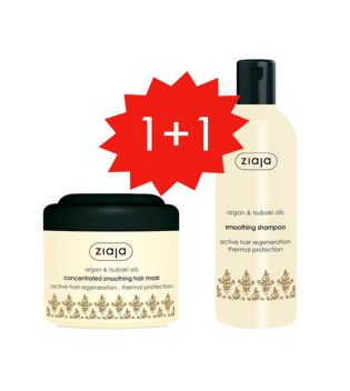 Ziaja - PROMO Set Haarmaske Argan & Tsubaki Oils + Shampoo Frei