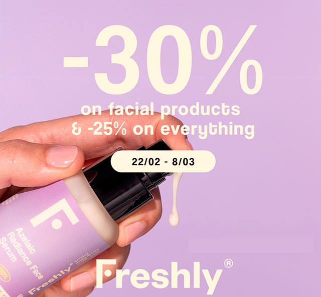 Freshly Cosmetics (-30% en faciales y -25% en todo)
